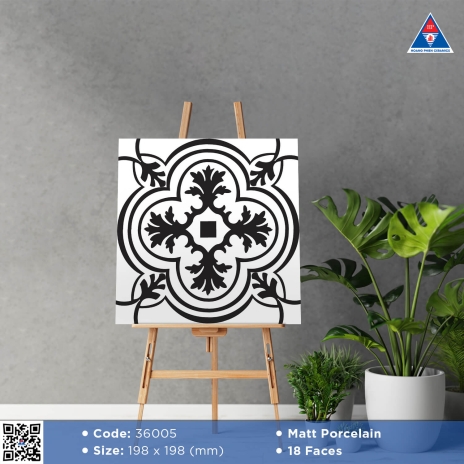 Matt Porcelain | 18 Faces | 198x198mm | MÃ 36005