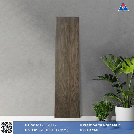 150x600mm | Matt Semi Porcelain - 8 Faces | Mã GT15603
