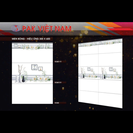 MEN BÓNG - HIỆU ỨNG 30x60cm | MÃ K360 - D1 - V1