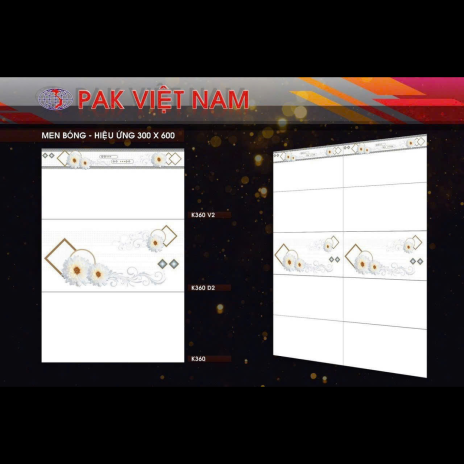 MEN BÓNG - HIỆU ỨNG 30x60cm | MÃ K360 - D2 - V2