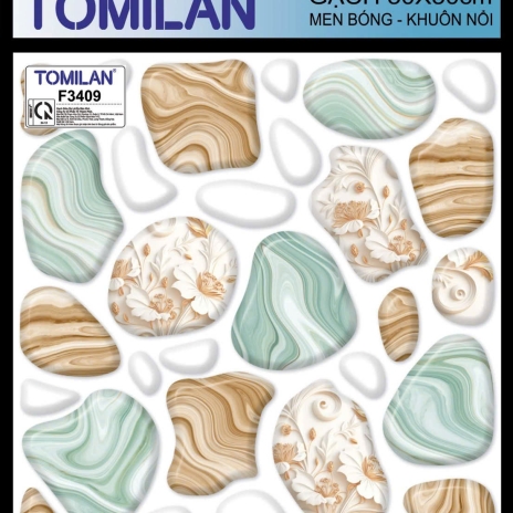 GẠCH 30x30cm | MEN BÓNG - KHUÔN NỔI | MÃ F3409