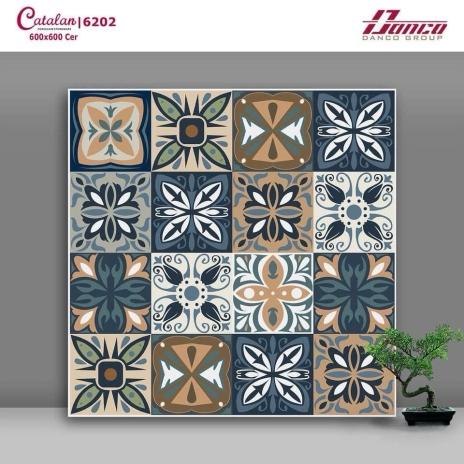 60x60cm Cer GIẢ GẠCH BÔNG | MÃ 6202